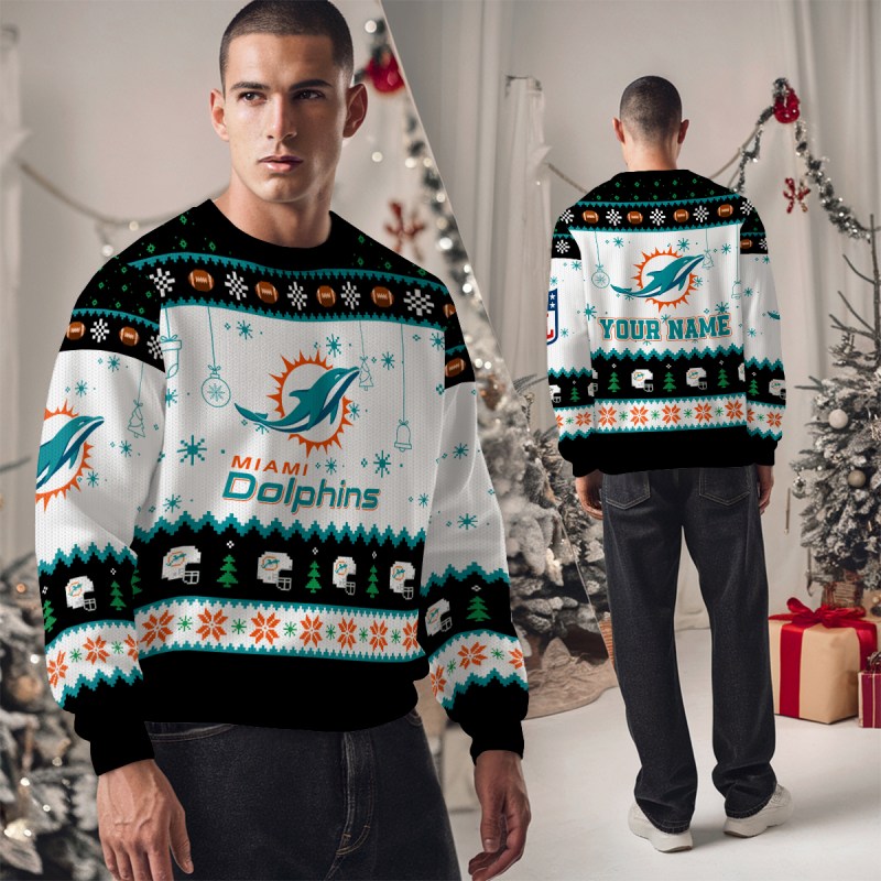 Miami Dolphins Ugly Christmas Sweater
