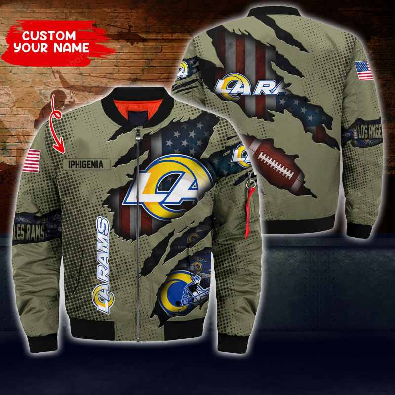 Los Angeles Rams Personalized Bomber Jacket