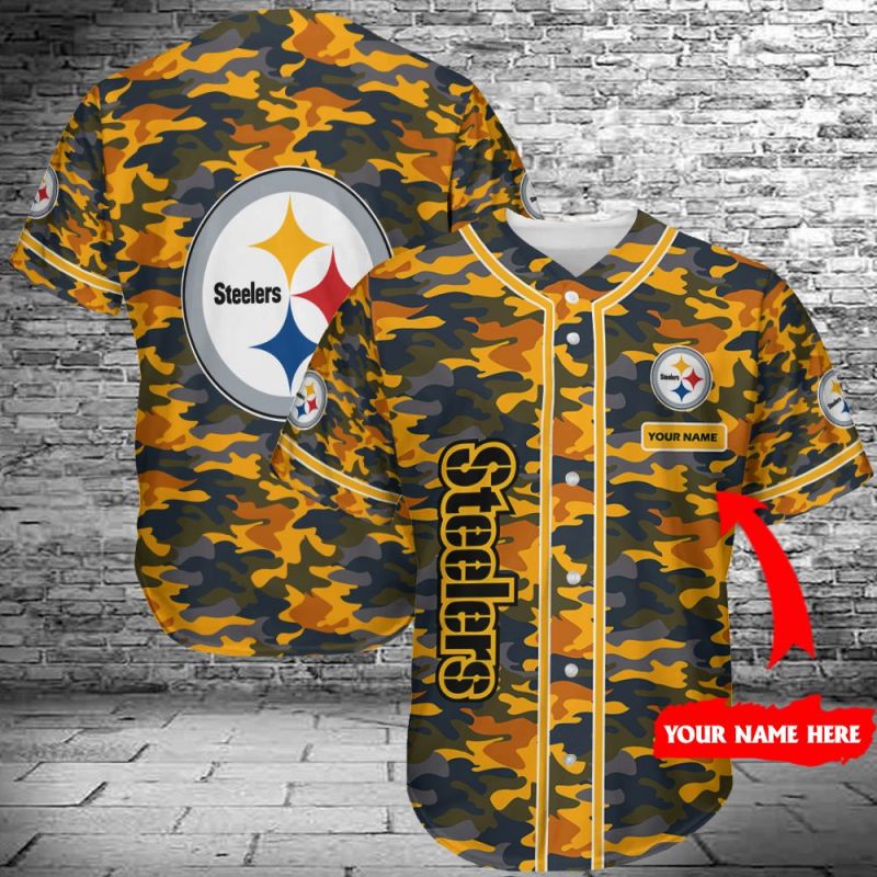 Pittsburgh Steelers Personalized Baseball Jersey