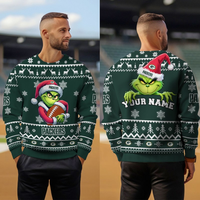Green Bay Packers Ugly Christmas Sweater - MK Outdoor4