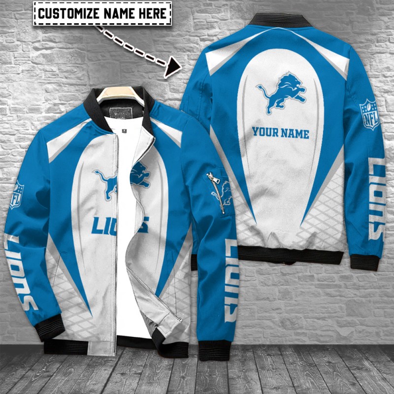 Detroit Lions Personalized Bomber Jacket