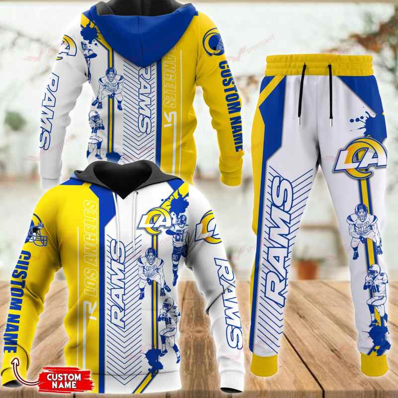Los Angeles Rams Personalized Hoodie and Joggers