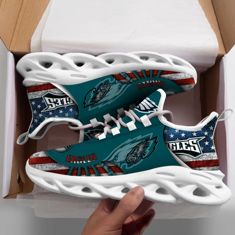 Philadelphia Eagles Yezy Sneakers Side View