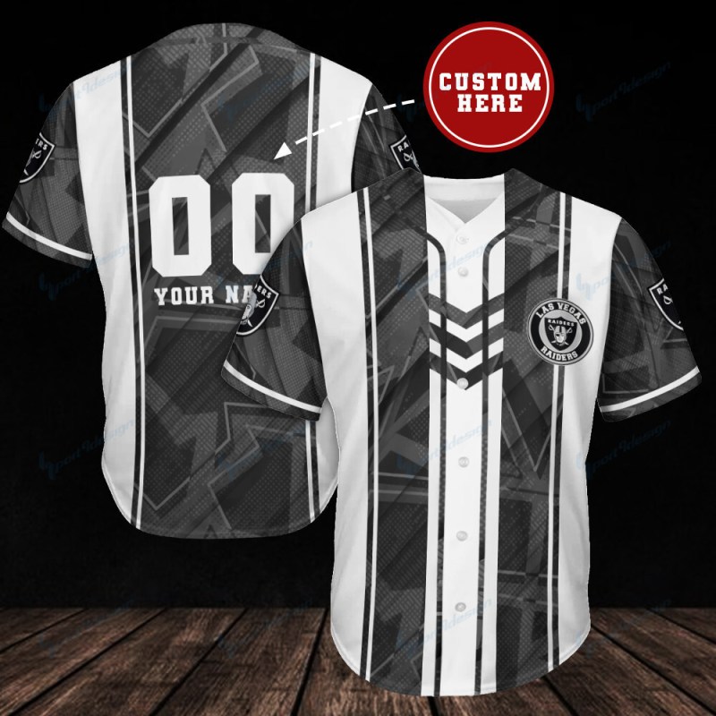 Las Vegas Raiders Personalized Baseball Jersey