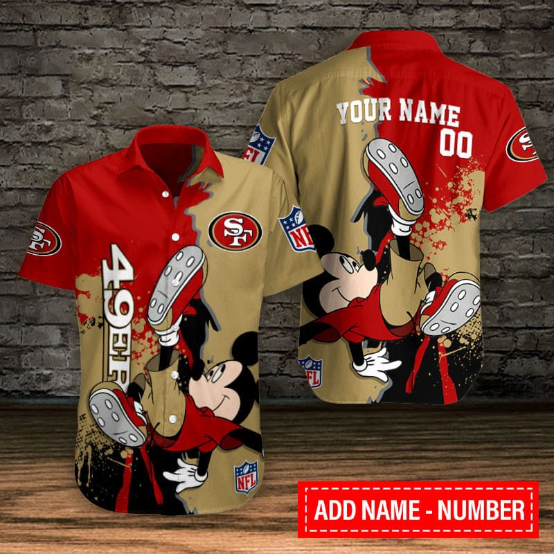 San Francisco 49ers Personalized Button Shirt Sizing Chart