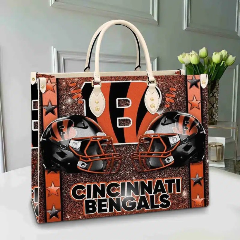 Cincinnati Bengals Leather Hand Bag