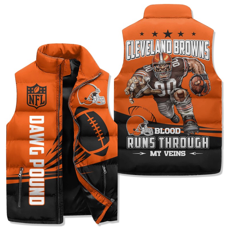 Cleveland Browns Sleeveless Puffer Jacket