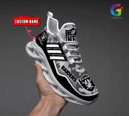 Las Vegas Raiders Personalized Yezy Running Sneakers