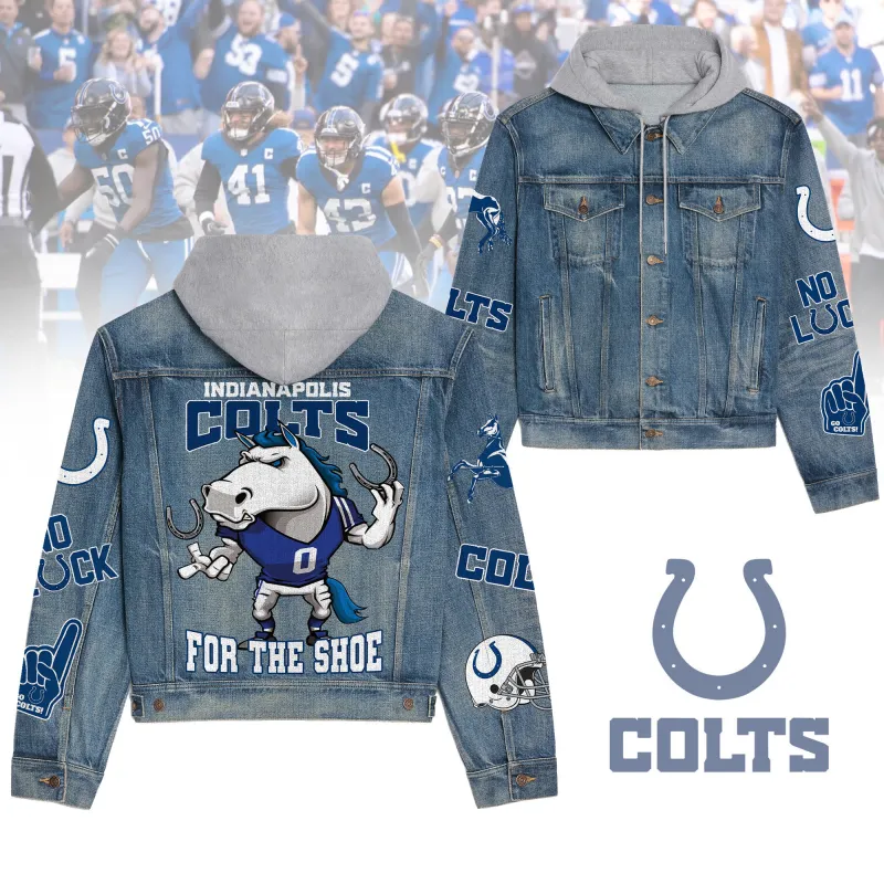 Indianapolis Colts Premium Hooded Denim Jacket