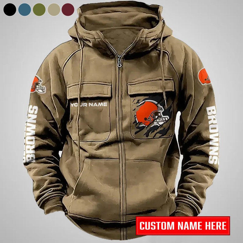Cleveland Browns Hoodie Khaki