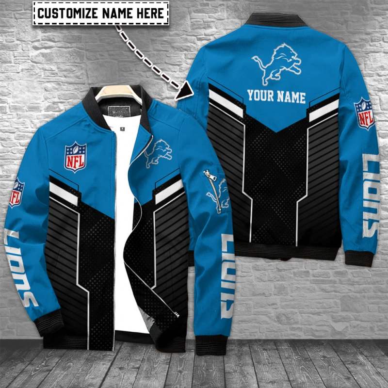 Detroit Lions Personalized Bomber Jacket