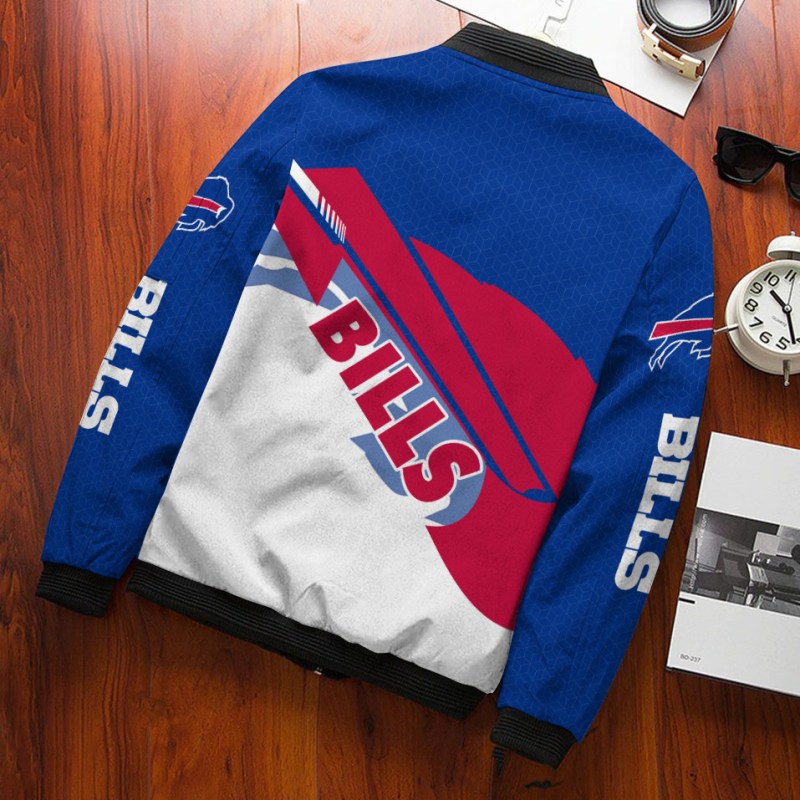 Buffalo Bills Personalized Bomber Jacket Back