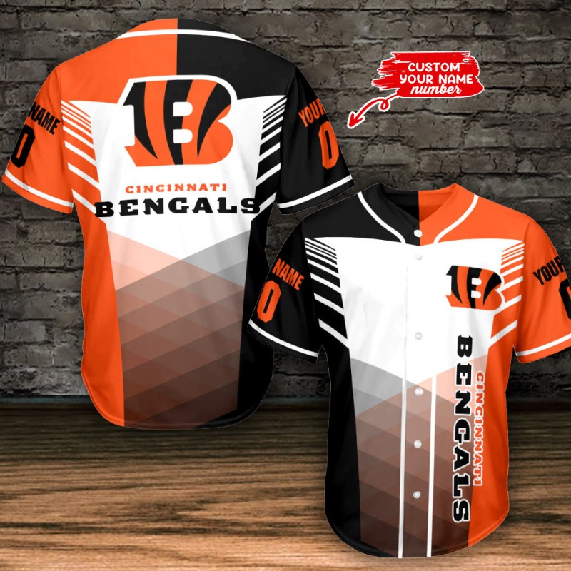 Cincinnati Bengals Personalized Baseball Jersey