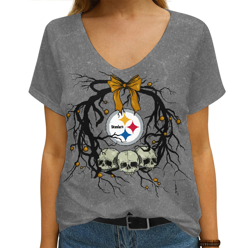 Pittsburgh Steelers V-neck Women T-shirt