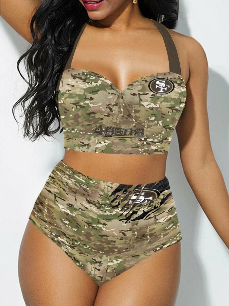 San Francisco 49ers Sexy Print Bikini Front View