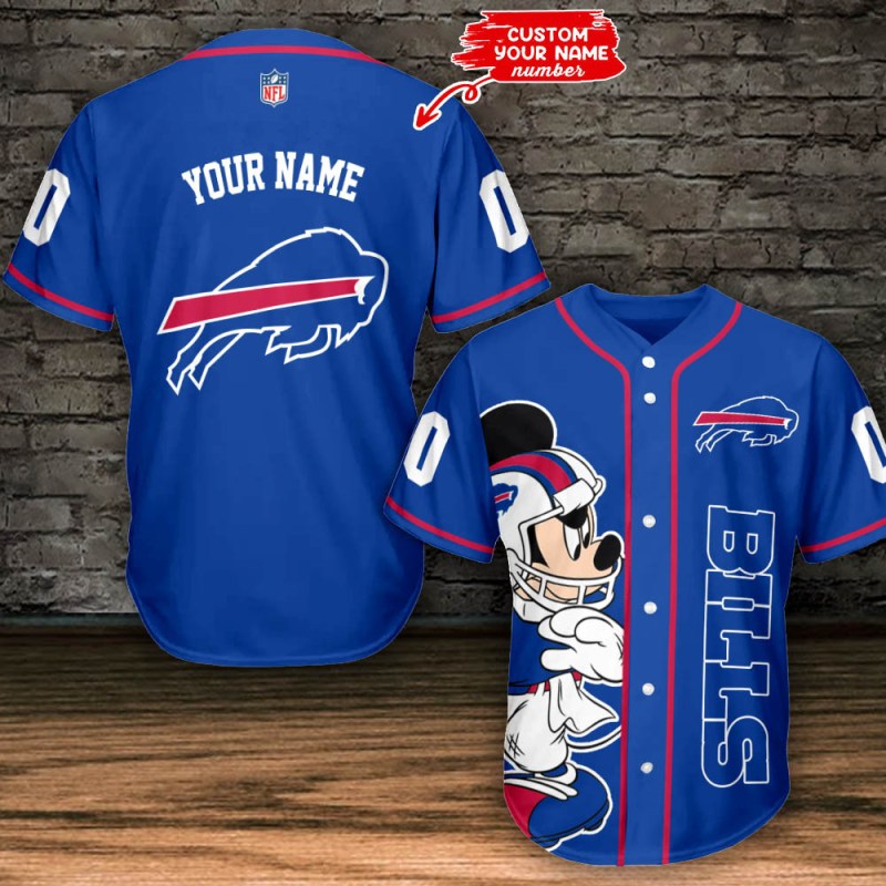 Buffalo Bills Personalized Baseball Jersey