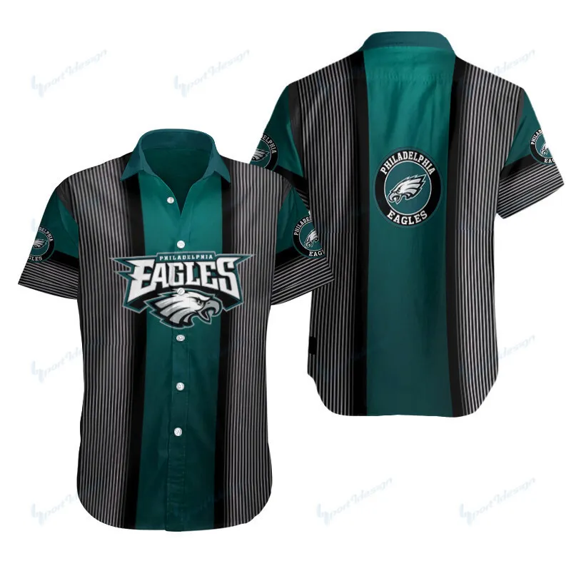 Sizing Chart for Philadelphia Eagles Button Shirt BG951