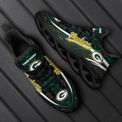 Green Bay Packers Personalized Yezy Running Sneakers Design 2