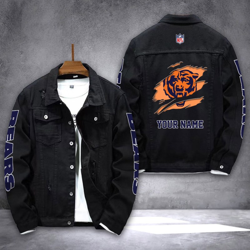 Chicago Bears Denim Jacket - Back