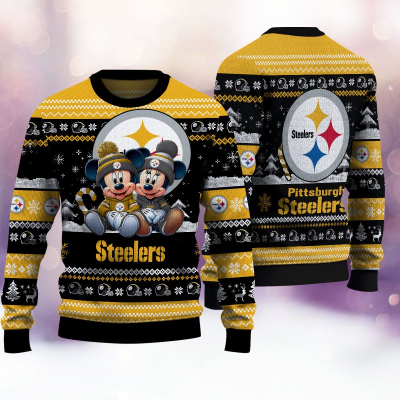 Pittsburgh Steelers Ugly Christmas Sweater Front View
