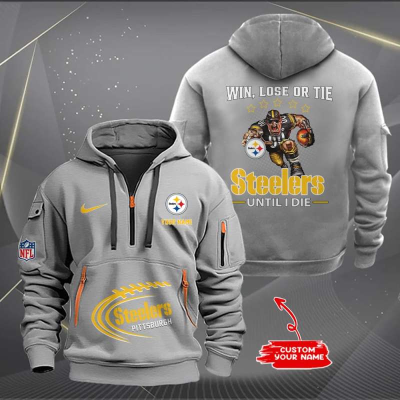 Pittsburgh Steelers New Personalized Quarter Zip Hoodie Limited Edition AZBTQZH000178