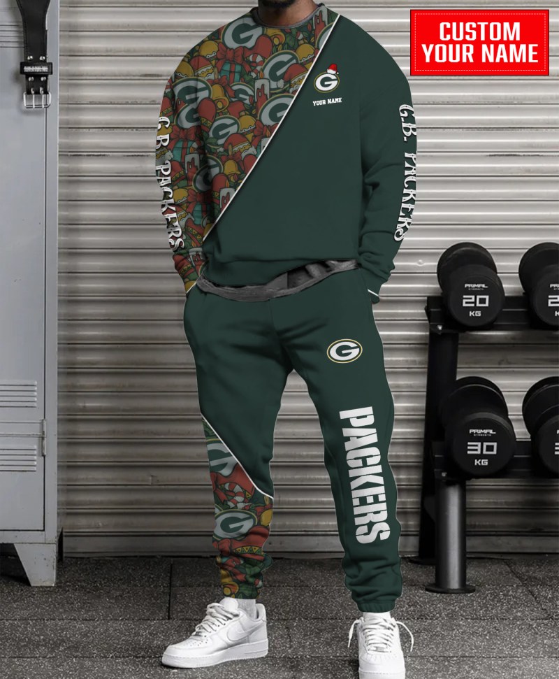 Green Bay Packers Christmas Pattern Sweatshirt and Sweatpants