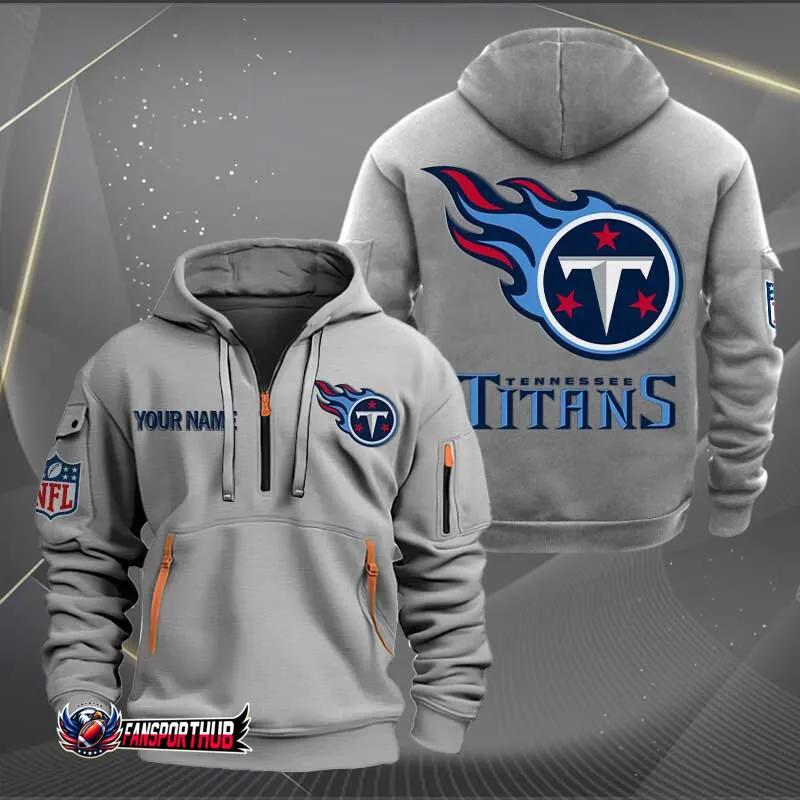 Tennessee Titans Quarter Zip Hoodie Side View