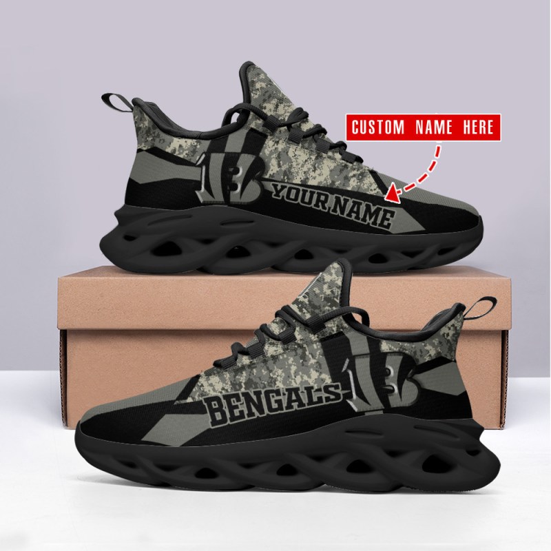 Cincinnati Bengals Personalized Yezy Running Sneakers