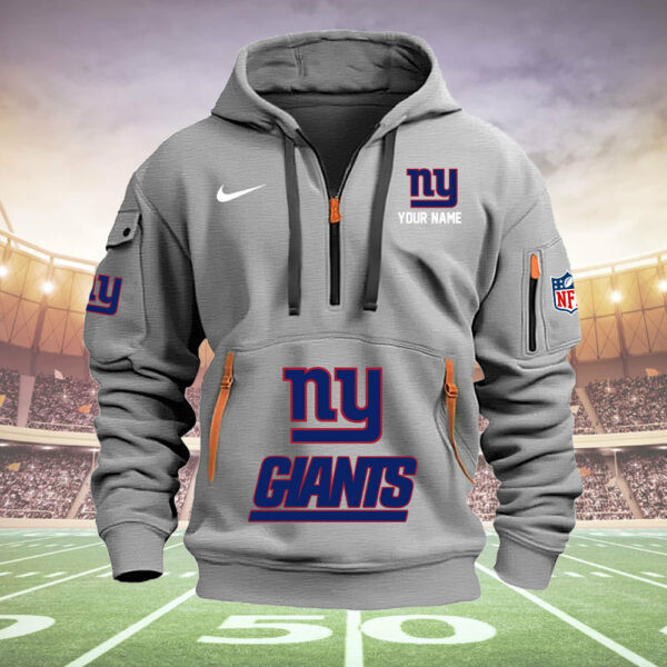 New York Giants Quarter Zip Hoodie Image 8