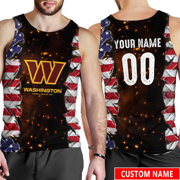 Washington Commanders Personalized Men Tank Top