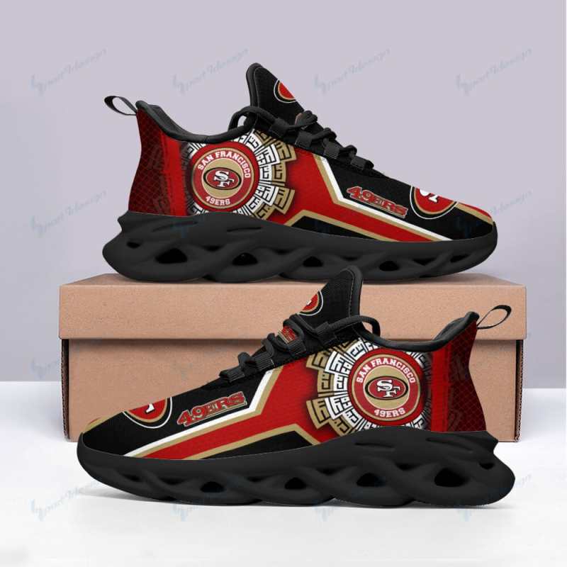 San Francisco 49ers Yezy Running Sneakers Side View