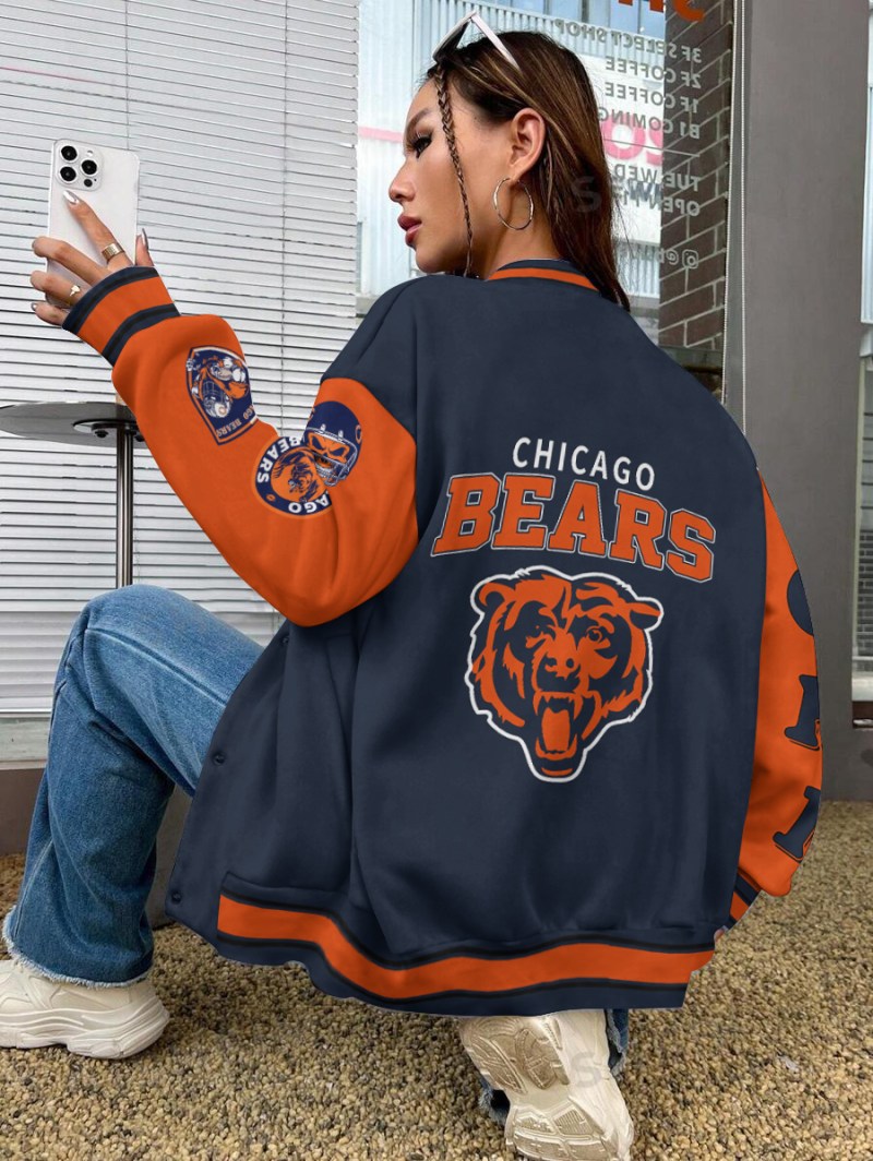 Chicago Bears Varsity Jacket Back