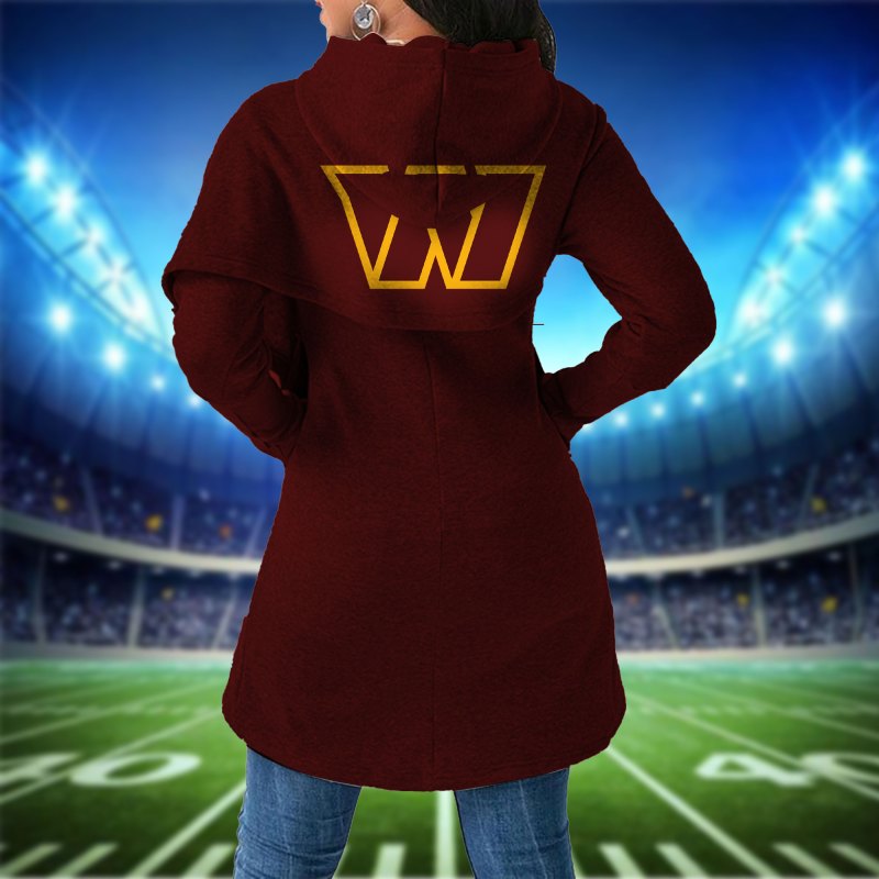 Washington Commanders Women Irregular Hoodie