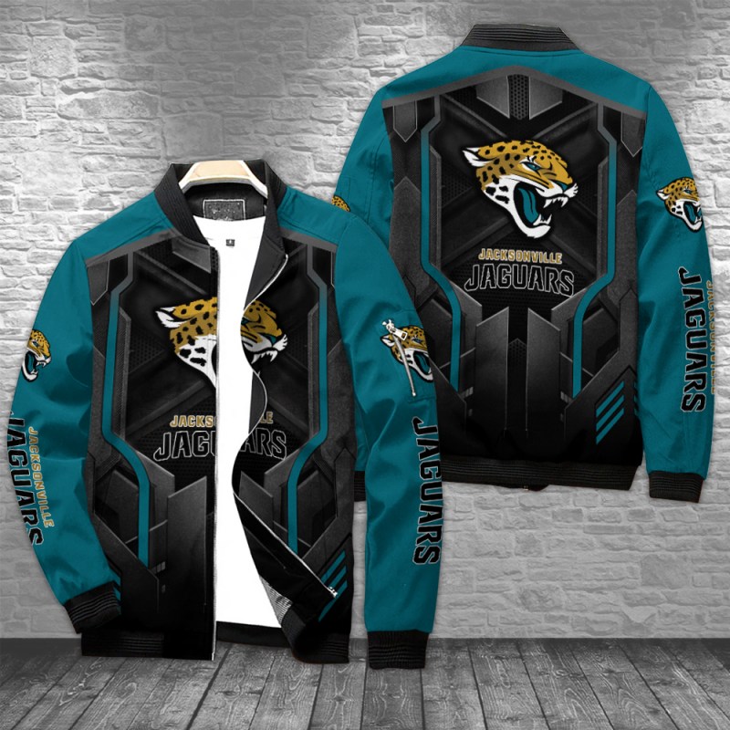 Jacksonville Jaguars Personalized Bomber Jacket Front