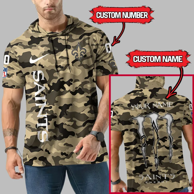 New Orleans Saints Camo Hoodie Side