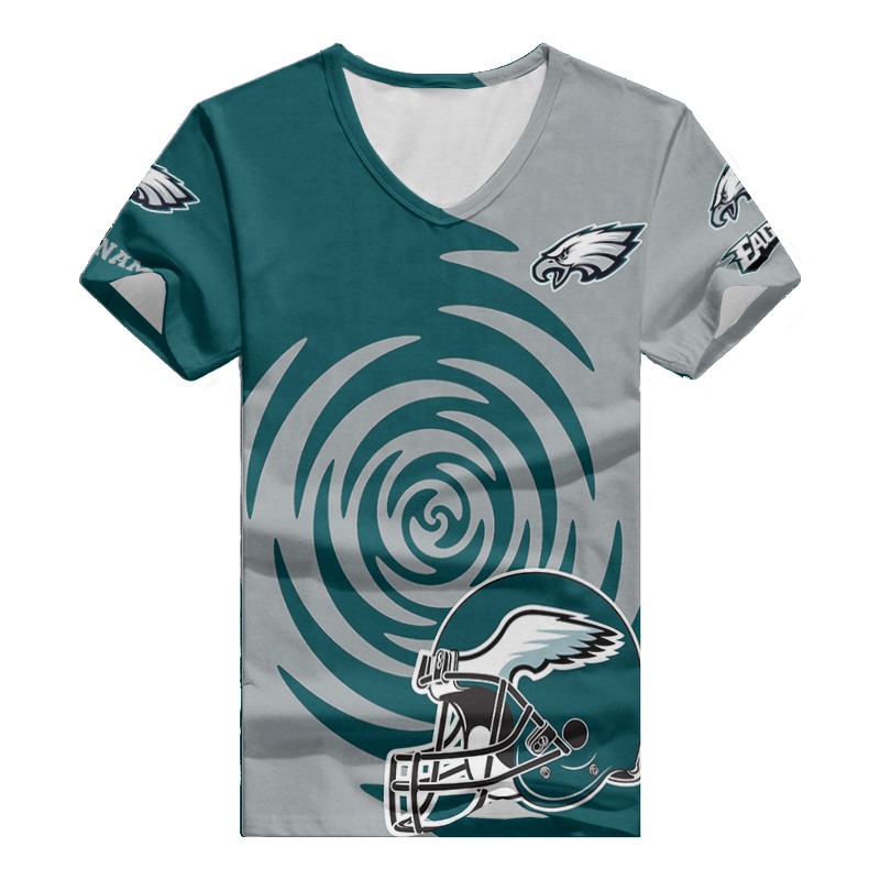 Philadelphia Eagles Personalized V-Neck Women T-Shirt Lifestyle Image