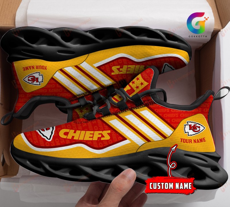 Kansas City Chiefs Personalized Yezy Running Sneakers