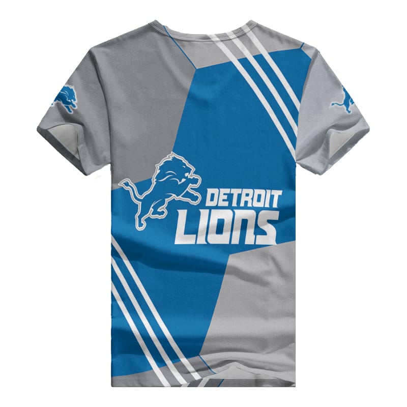 Detroit Lions V-neck Women's T-shirt - Back View