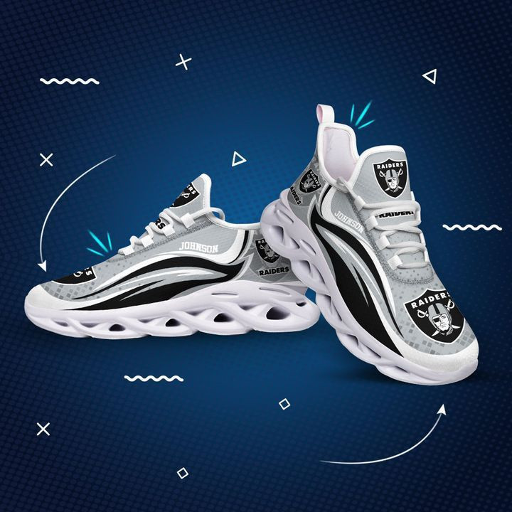 Las Vegas Raiders Yezy Running Sneakers Side View