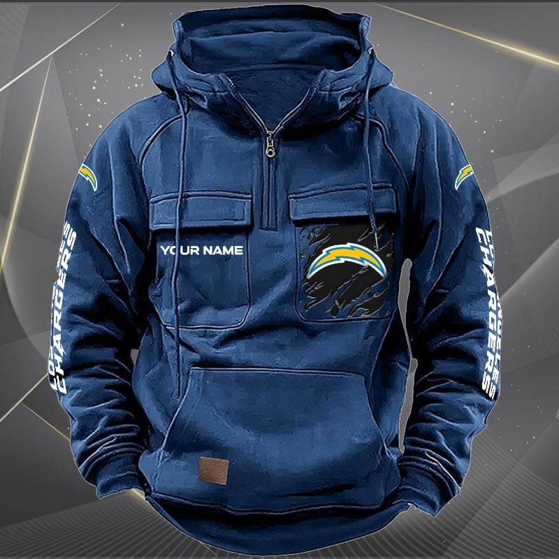 Personalized Chargers Hoodie Back View