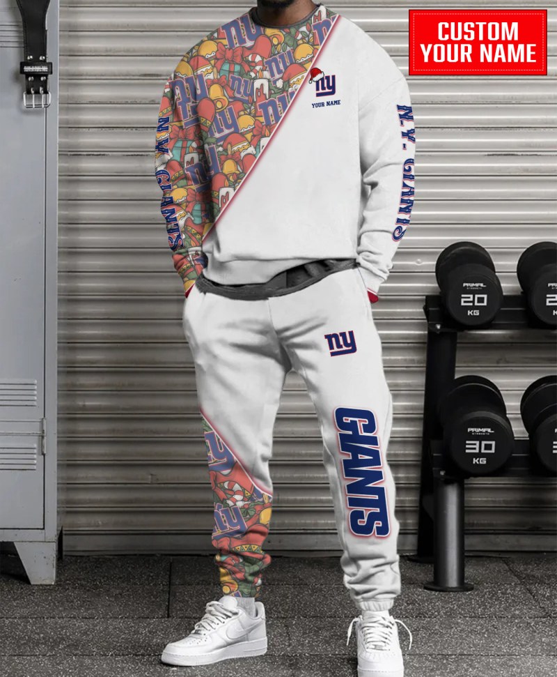 New York Giants Christmas Pattern Unisex Combo Sweatshirt And Sweatpants