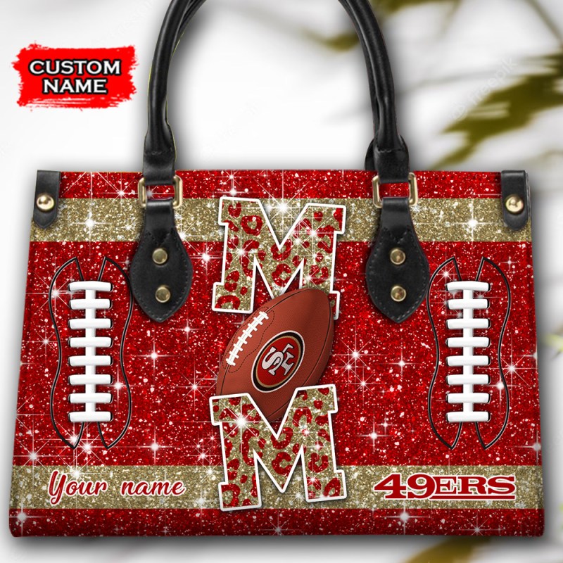 San Francisco 49ers Personalized Leather Hand Bag - Image 2