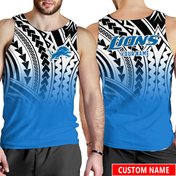 Detroit Lions Personalized Men Tank Top