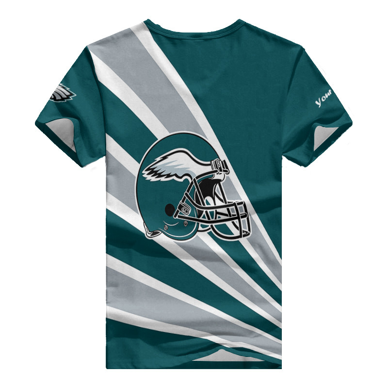 Philadelphia Eagles Summer V-neck Women T-shirt