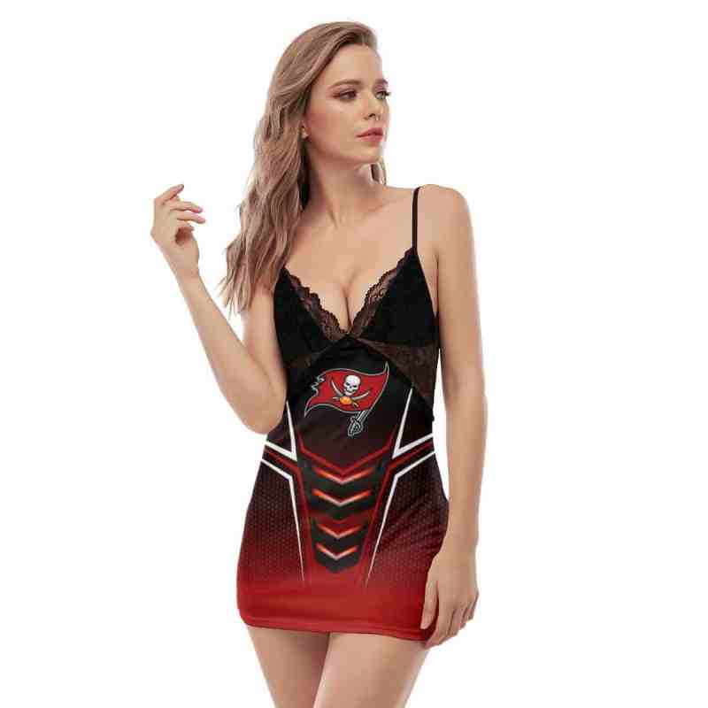 Tampa Bay Buccaneers Lace Back Strap Slip Dress