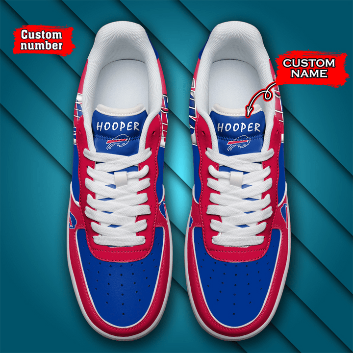 NFL Buffalo Bills Custom Name Number Air Force 1 Sneaker