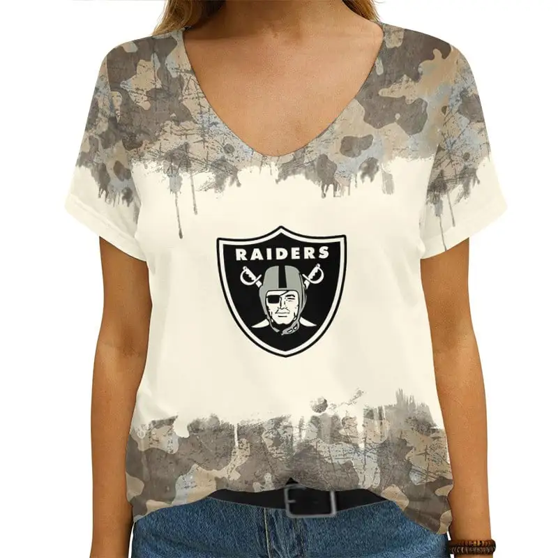 Las Vegas Raiders V-neck Women T-shirt