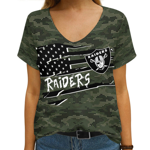Las Vegas Raiders Women's V-neck T-shirt