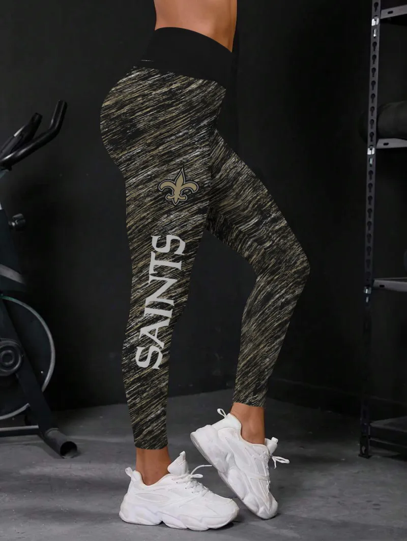New Orleans Saints High Waist Push Up Printed Leggings