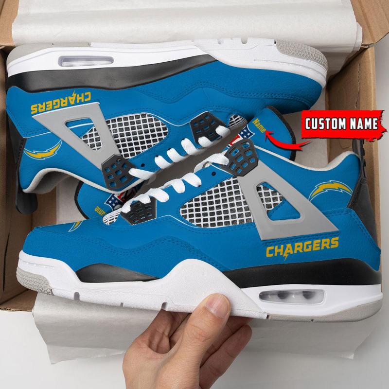 Los Angeles Chargers Personalized AJ4 Sneaker 2